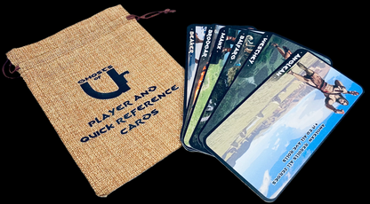 Set of 6 Player Cards with Burlap bag